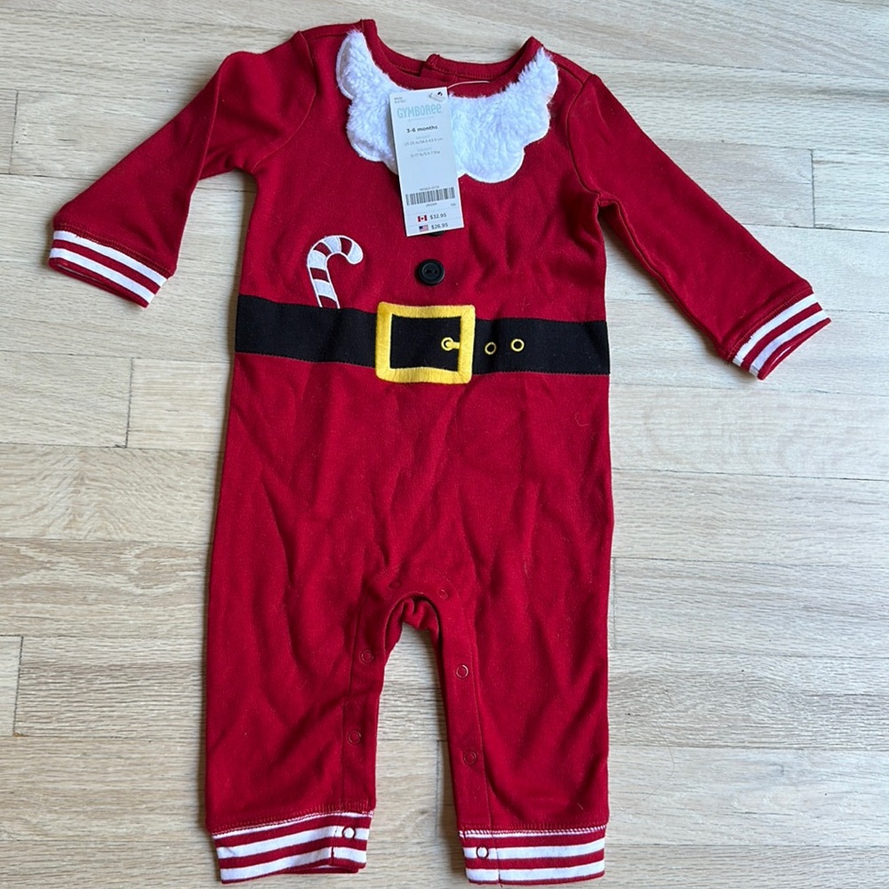 NWT Santa suit outfit onesie 3-6m